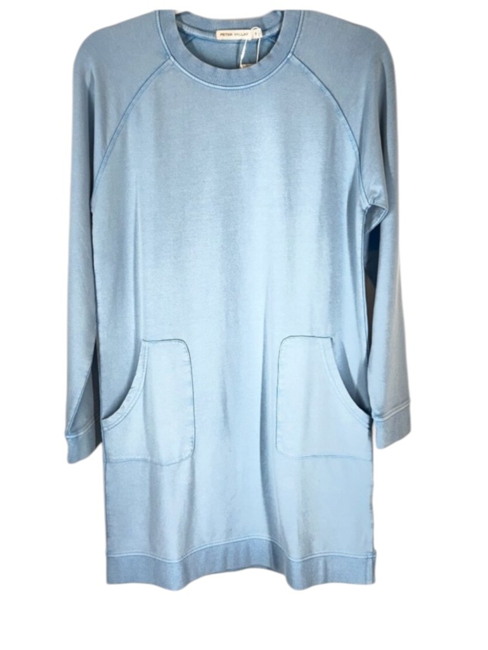 NWT Peter Millar Blue Sound Lava Mineral Wash Terry Sweatshirt Dress